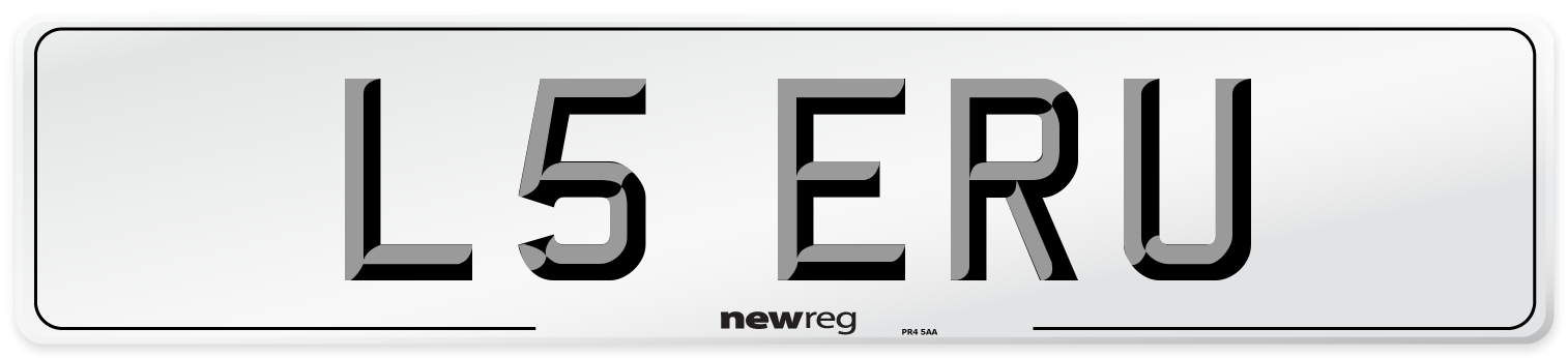 L5 ERU Number Plate from New Reg